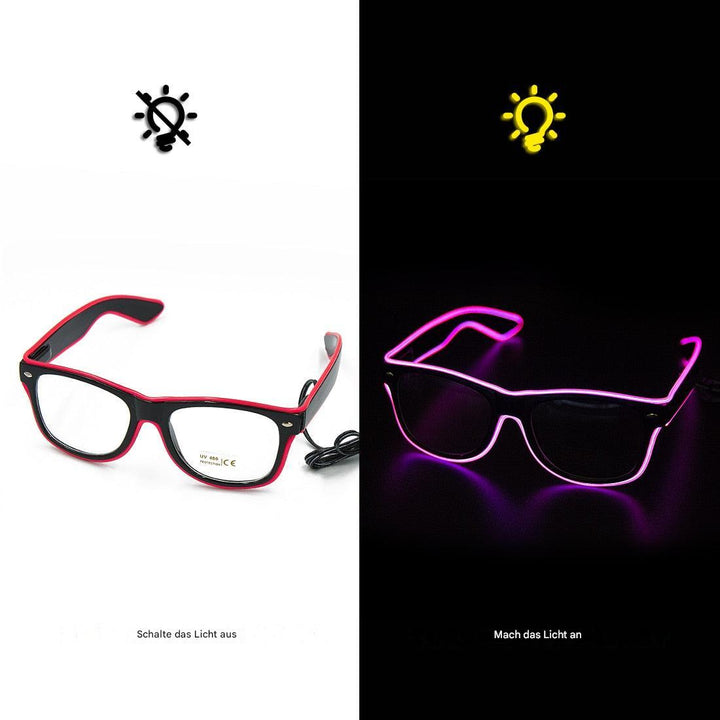 LED Leuchtbrille für Partys und Events – Crystalli-Lila-Luzern Mode