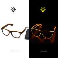 LED Leuchtbrille für Partys und Events – Crystalli-Orange-Luzern Mode