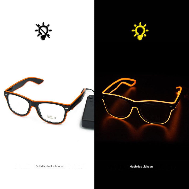 LED Leuchtbrille für Partys und Events – Crystalli-Orange-Luzern Mode