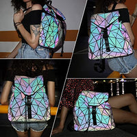 Reflektierender Farbwechsel-Geometrischer Rucksack für Damen