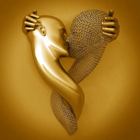Canvas mit Metallfigur | Liebe Einzigartig Stilvoll Langlebig Vielseitig-Gold (Ohne Rahmen)-Kuss der Liebe-30 x 40 cm-Luzern Mode