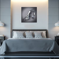 Canvas mit Metallfigur | Liebe Einzigartig Stilvoll Langlebig Vielseitig-Luzern Mode