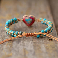 Jaspis Armband | Herz Liebe Handgefertigt Balance Stilvoll Langlebig-Luzern Mode