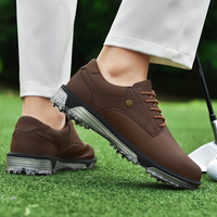 Herren Golfschuhe mit Spikes für optimalen Halt-Braun-40-Luzern Mode