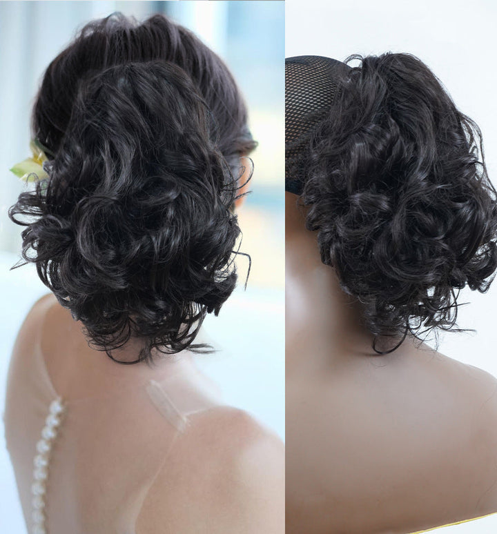 Pferdeschwanz-Hairextension | Wellig | Clip-In | Synthetisch | Volles-Braun Schwarz-Luzern Mode