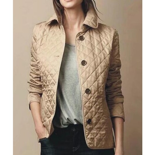 Gepolstertes Damenjacke mit Knöpfen – Elin