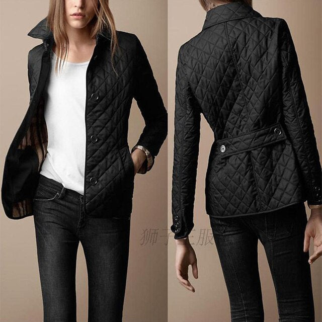 Gepolstertes Damenjacke mit Knöpfen – Elin