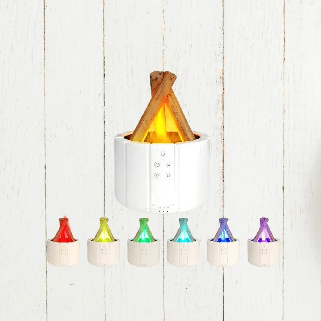 Luftbefeuchter | USB Kompakt Timer Einstellbar Vielseitig Stimmungsvolles Design-Weißes Gehäuse mit 7 Farben-Luzern Mode
