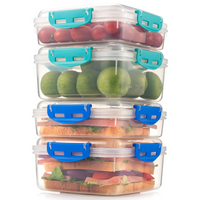 Lunchboxen | 4er-Pack | Luftdicht | Spülmaschinengeeignet | BPA-frei | Langlebig-Luzern Mode