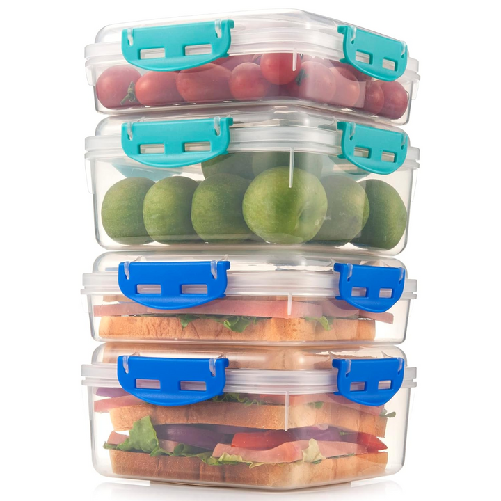 Lunchboxen | 4er-Pack | Luftdicht | Spülmaschinengeeignet | BPA-frei | Langlebig-Luzern Mode