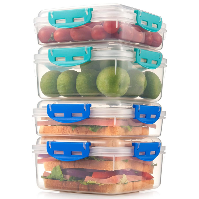Lunchboxen | 4er-Pack | Luftdicht | Spülmaschinengeeignet | BPA-frei | Langlebig-Luzern Mode
