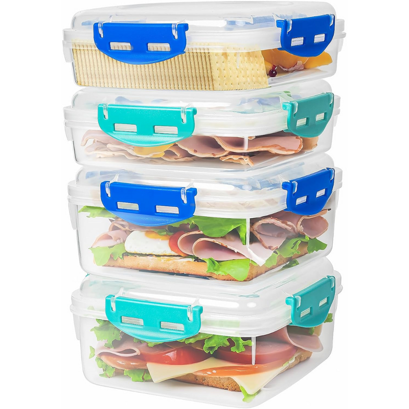 Lunchboxen | 4er-Pack | Luftdicht | Spülmaschinengeeignet | BPA-frei | Langlebig-Luzern Mode