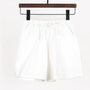 Sommer Shorts Damen | Hohe Taille | Leinen Baumwolle | Sportlich | Luftig | Trendy-Weiß-S-Luzern Mode