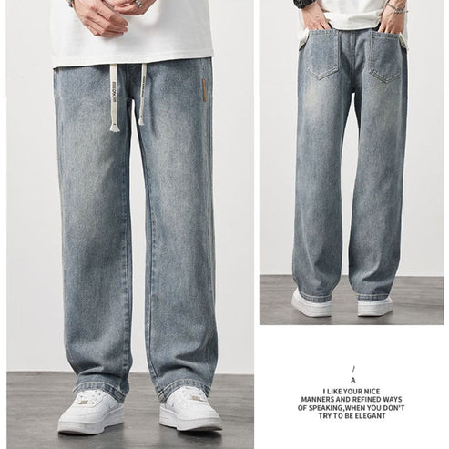Herrenjeans | Gerade Passform | Baumwollmischung | Locker sitzend | Leicht | Atmungsaktiv-Luzern Mode