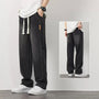 Herrenjeans | Gerade Passform | Baumwollmischung | Locker sitzend | Leicht | Atmungsaktiv-Schwarz-M-Luzern Mode