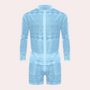 Herren Sommer Strand Outfit aus Spitze - Leicht und Atmungsaktiv-Himmelblau-S-Luzern Mode