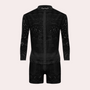 Herren Sommer Strand Outfit aus Spitze - Leicht und Atmungsaktiv-Schwarz-S-Luzern Mode