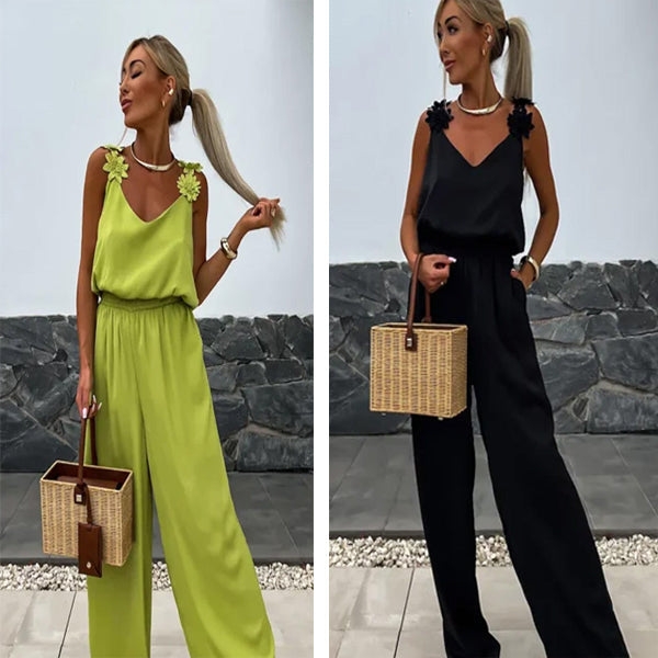 Rückenfrei | V-Taille | weite Beine | figurformend | atmungsaktiv | elastisch | weich-Luzern Mode