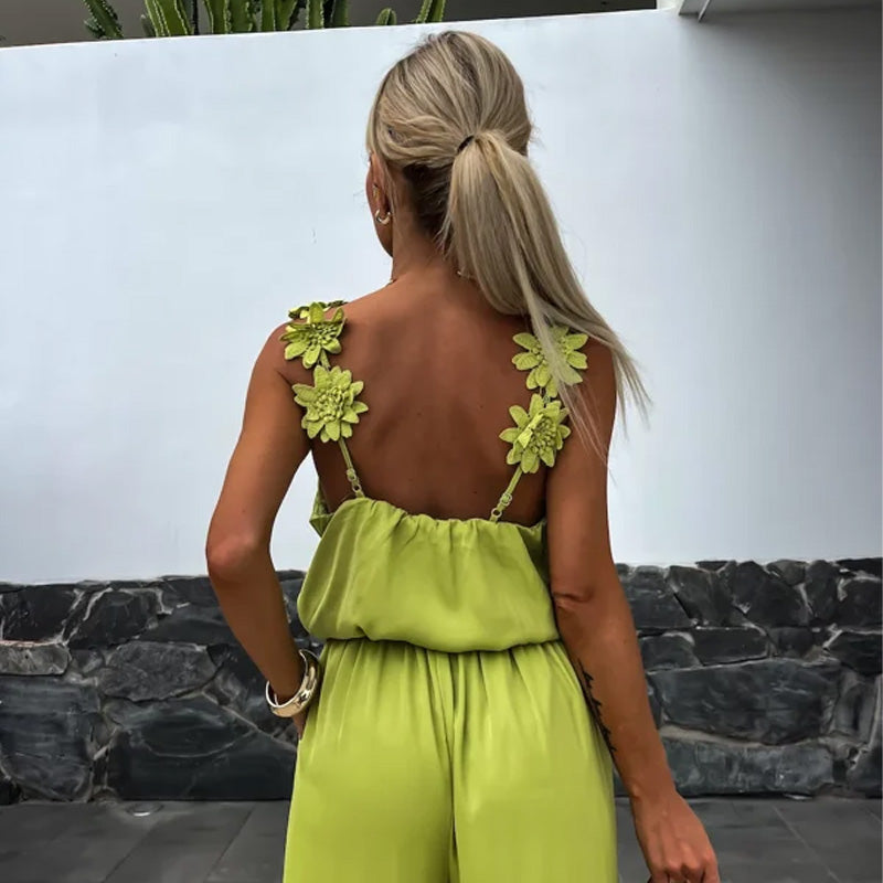 Rückenfrei | V-Taille | weite Beine | figurformend | atmungsaktiv | elastisch | weich-Luzern Mode