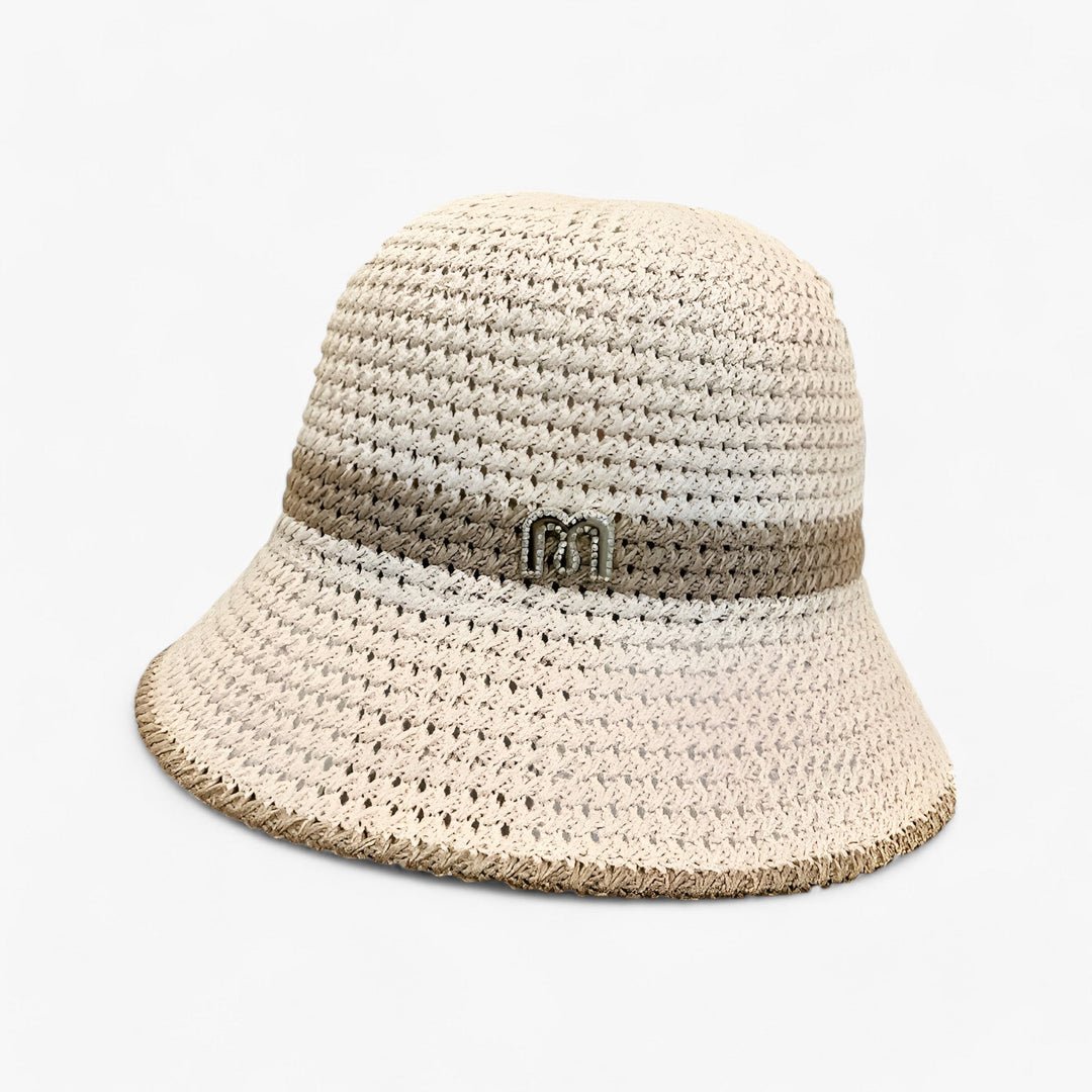 Damen Sommerhut breit faltbar | UV-Schutz Hut Mesh | Leicht & luftig für den Strand-Beige-Luzern Mode