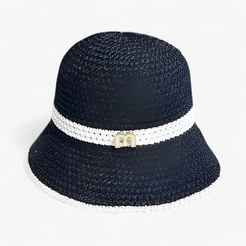 Damen Sommerhut breit faltbar | UV-Schutz Hut Mesh | Leicht & luftig für den Strand-Schwarz-Luzern Mode