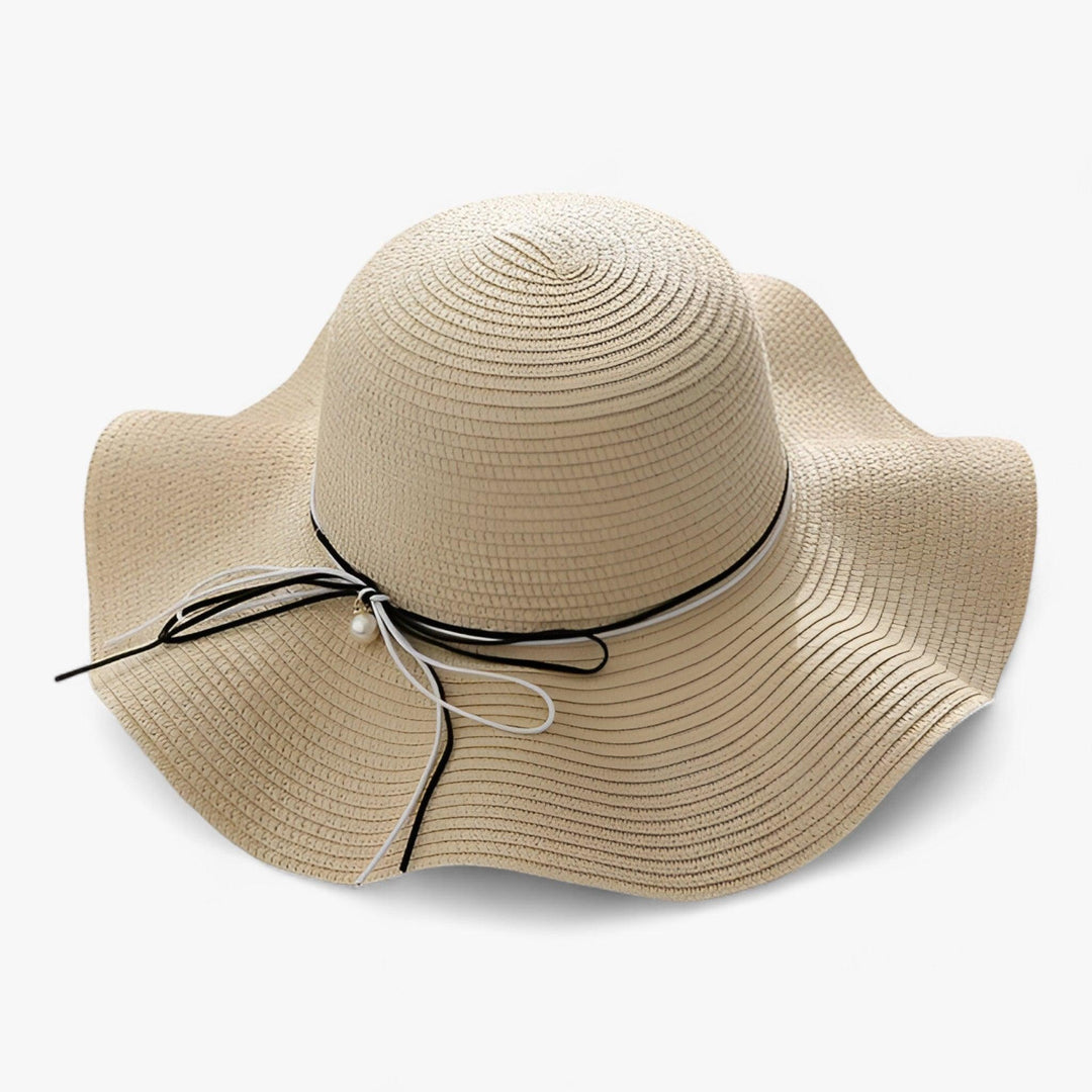 Sommerhut Damen UV-Schutz | Strandhut mit Schleife | Leicht & stilvoll für Urlaub-Beige-56-58CM-Luzern Mode