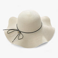Sommerhut Damen UV-Schutz | Strandhut mit Schleife | Leicht & stilvoll für Urlaub-Milchweiß-56-58CM-Luzern Mode