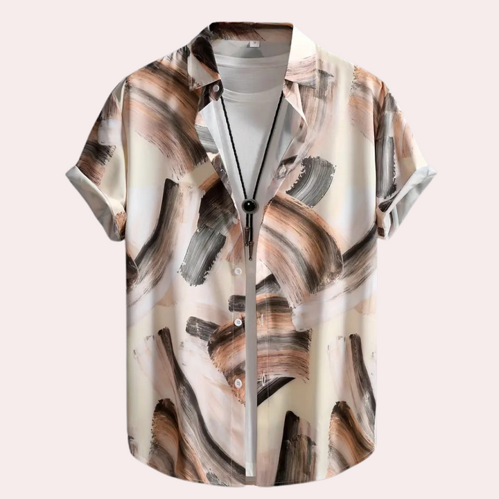 Abstrakte Tapete mit Pinselstrichen - Modernes Wanddesign-S-Luzern Mode