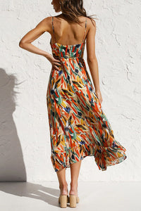 Maxi Sommerkleid Damen | Luftig tailliert | Leichtes Kleid | Urlaub Look-Luzern Mode