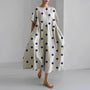 Sommer Maxikleid Damen | luftiges Kleid | tailliert | Strand | Urlaub | Freizeitkleid-Creme-S-Luzern Mode