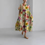 Sommer Maxikleid Damen | luftiges Kleid | tailliert | Strand | Urlaub | Freizeitkleid-Mehrfarbig-S-Luzern Mode