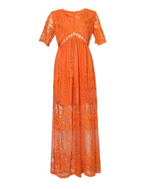 Maxikleid Damen Sommer | Viskose | V-Ausschnitt | Luftig | Figurschmeichelnd-Luzern Mode