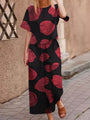 Zweiteiler Damen Boho Set | Baumwolle Sommer Look | Locker & Figurbetont-Rot-S-Luzern Mode