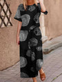 Zweiteiler Damen Boho Set | Baumwolle Sommer Look | Locker & Figurbetont-Schwarz-S-Luzern Mode