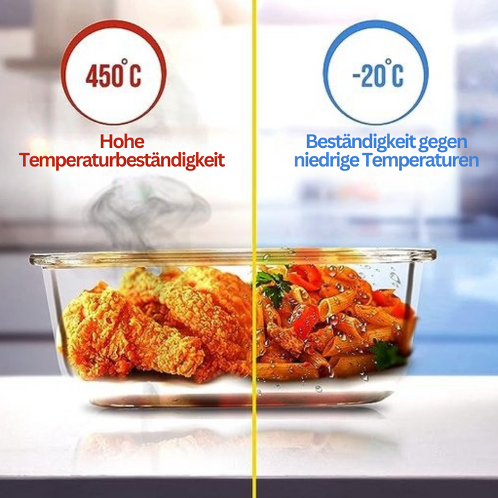 Lunchbox | Glas Langlebig Vielseitig Robust Wiederverwendbar Transparent-Luzern Mode