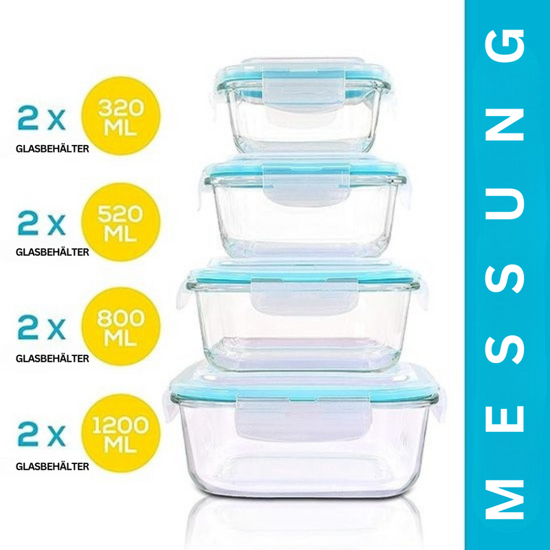 Lunchbox | Glas Langlebig Vielseitig Robust Wiederverwendbar Transparent-Luzern Mode