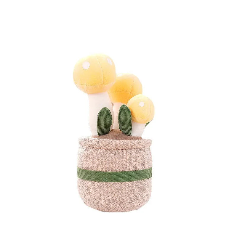 Blumentopf Kuscheltier | Weich Niedlich Vielseitig Langlebig Bunt-Gelber Pilz-Luzern Mode