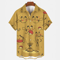 Pyjama Set Sommer | Gengar Snorlax Print | 1 kaufen 1 gratis | Unisex & bequem-08-M-Luzern Mode