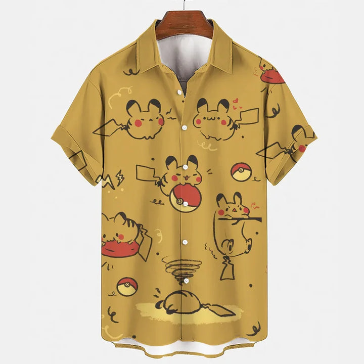 Pyjama Set Sommer | Gengar Snorlax Print | 1 kaufen 1 gratis | Unisex & bequem-08-M-Luzern Mode