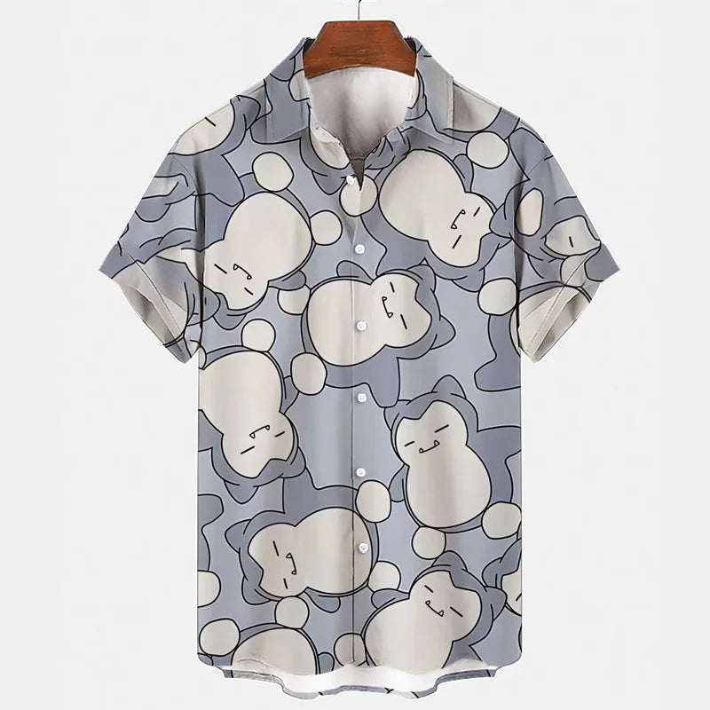 Pyjama Set Sommer | Gengar Snorlax Print | 1 kaufen 1 gratis | Unisex & bequem-10-M-Luzern Mode