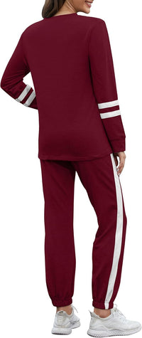 Unisex Jogginganzug mit Streifenmuster und Kordelzug-Luzern Mode