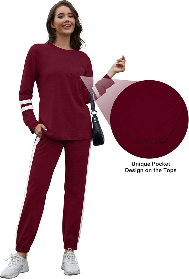 Unisex Jogginganzug mit Streifenmuster und Kordelzug-Luzern Mode