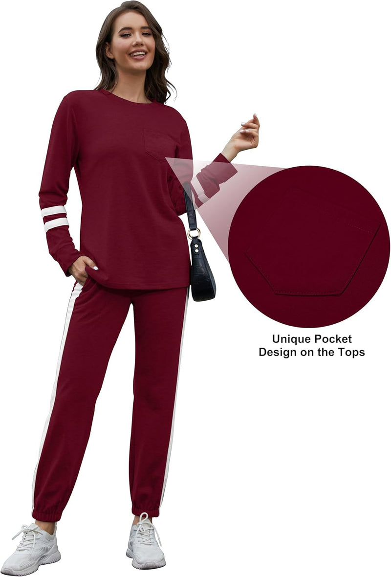 Unisex Jogginganzug mit Streifenmuster und Kordelzug-Luzern Mode