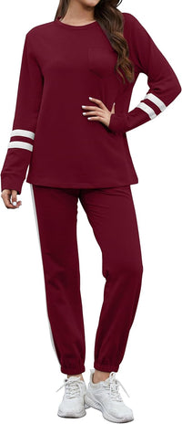 Unisex Jogginganzug mit Streifenmuster und Kordelzug-Luzern Mode