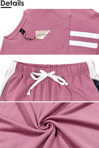 Unisex Jogginganzug mit Streifenmuster und Kordelzug-Luzern Mode
