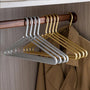Kleiderbügel | Set von 5 | Metall | Mattfarbe | Anti-Rutsch | Luxus-Silber-Luzern Mode
