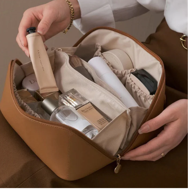 Beautycase | Luxus | Reißverschluss | Geräumig | Wasserabweisend | Fächer-Luzern Mode