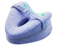 Beinkissen | Luxus Ergonomisch Memory-Schaum Langlebig Komfortabel Uni-Blau-Luzern Mode