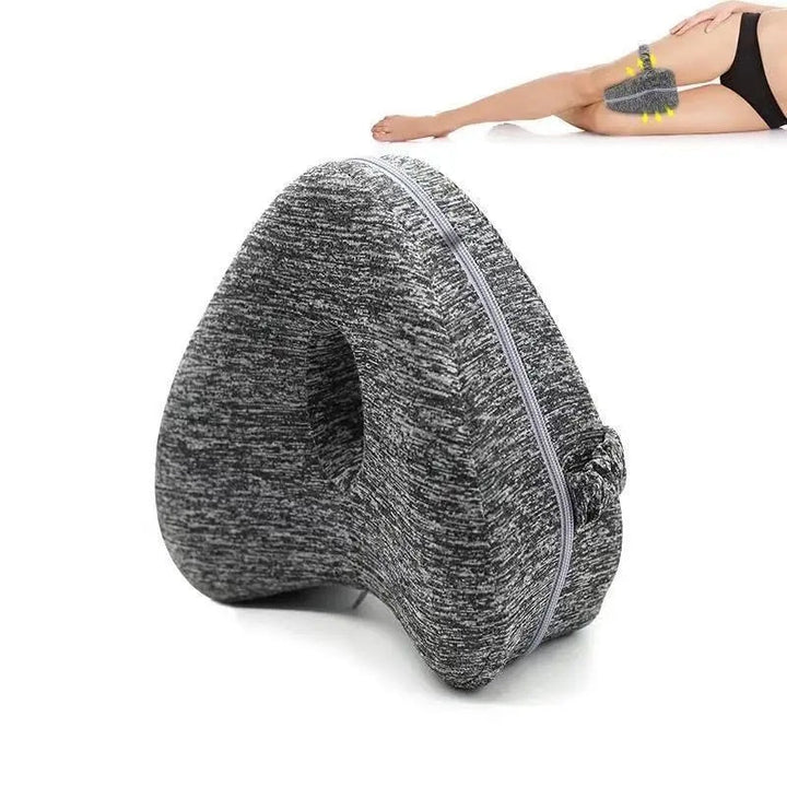 Beinkissen | Luxus Ergonomisch Memory-Schaum Langlebig Komfortabel Uni-Grau-Luzern Mode