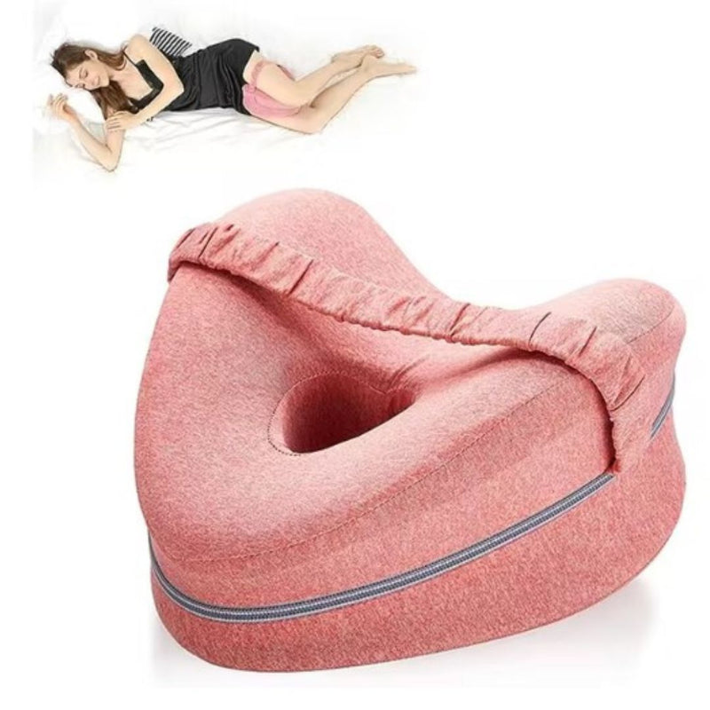 Beinkissen | Luxus Ergonomisch Memory-Schaum Langlebig Komfortabel Uni-Rosa-Luzern Mode